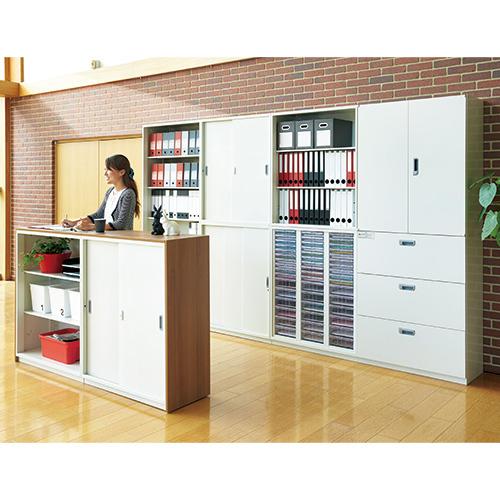 【Jeシリーズ/D450/H2100mm】　オープン収納庫 JE-210E　W900×Ｄ450×Ｈ2100mm |  | 01