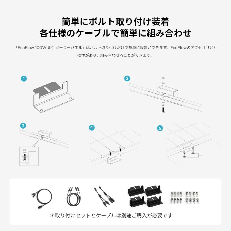 ECOFLOW 固定用マウント 据置型ソーラーパネル 100W 400W剛性 ソーラー