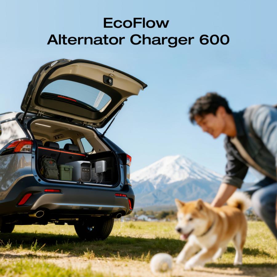 【9/1 0時から 9/7 0時まで】EcoFlow Alternator Charger 走行充電器 600w+DELTA 3 Classicポータブル電源セット カーチャージャー バッテリー充電器 エコフロー | ECOFLOW | 18
