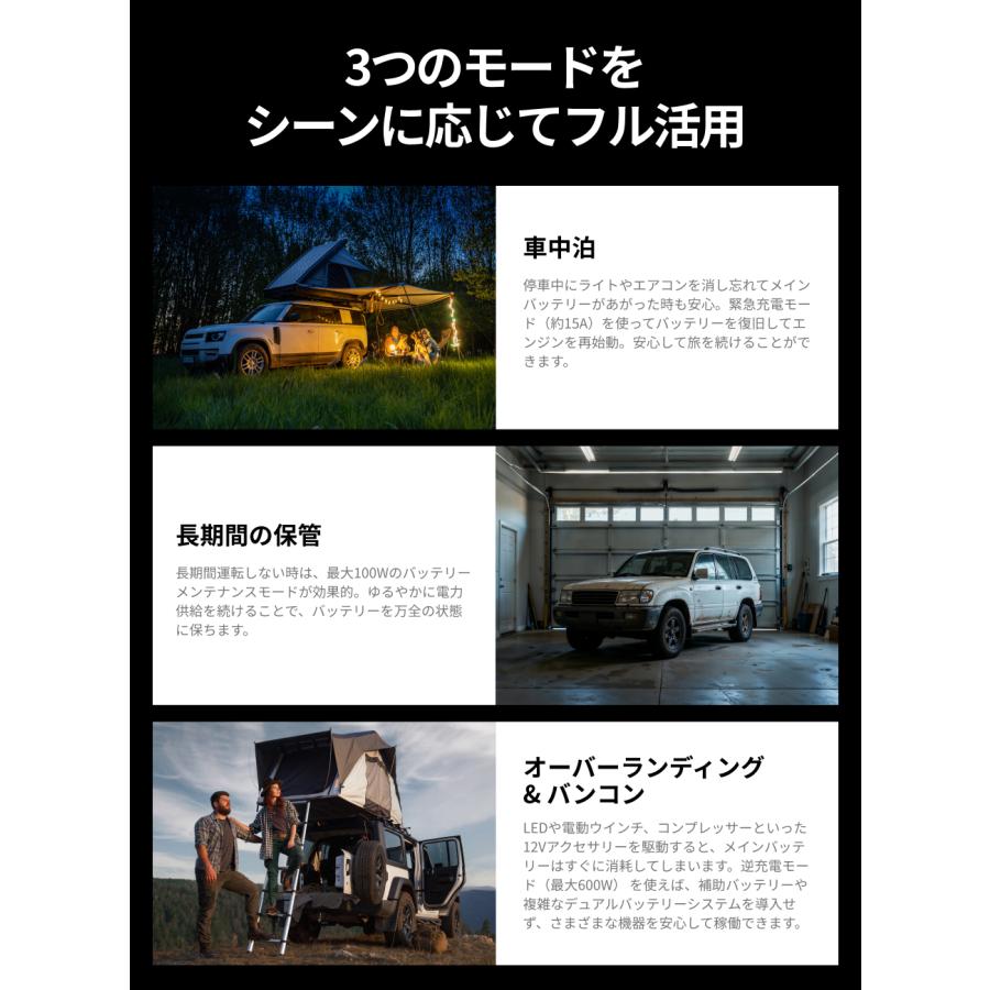 新発売！EcoFlow 600W Alternator Charger 走行充電器 他社製ポタ電対応可 カーチャージャー キャンピングカー 急速充電 アプリ対応 エコフロー | ECOFLOW | 08