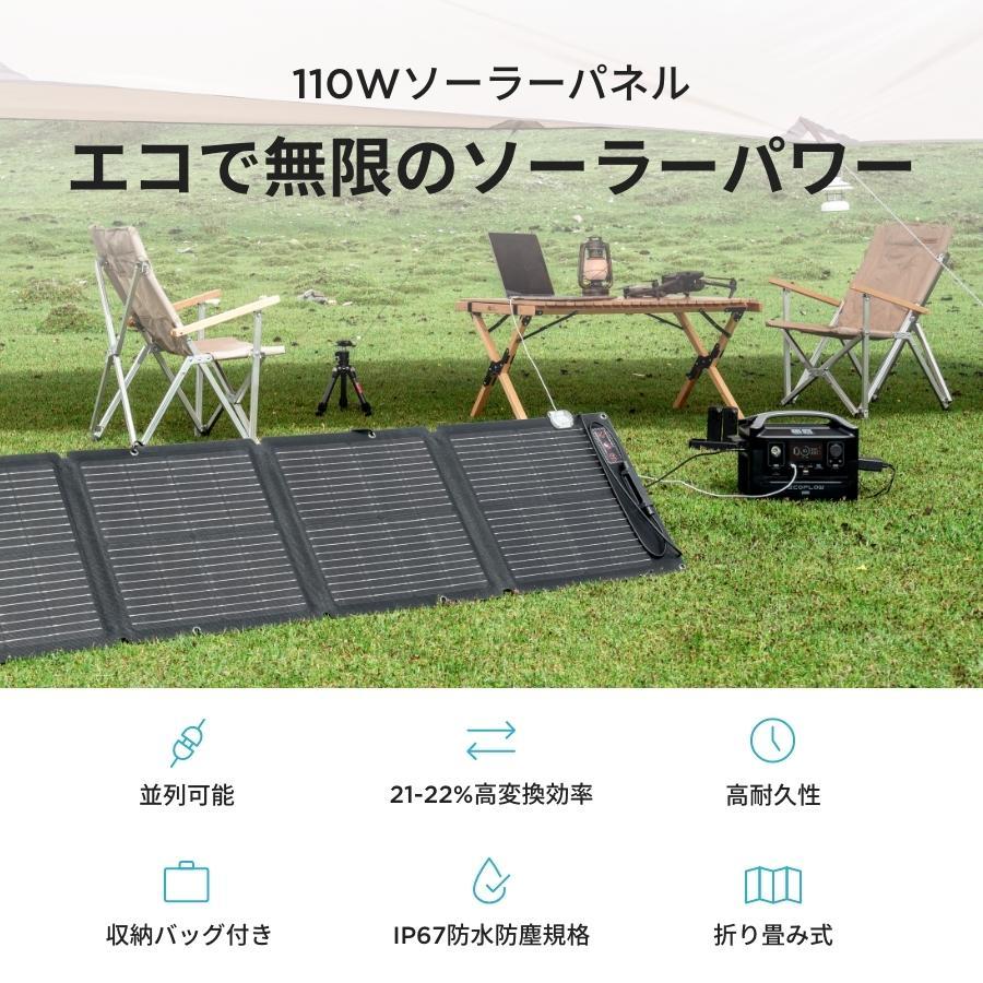 ECOFLOW EcoFlow DELTA 3 ポータブル電源 走行充電器 110Wソーラー