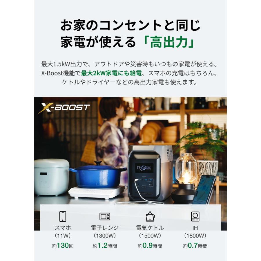 ECOFLOW ポータブル電源 大容量 EcoFlow DELTA 3 1500 1536Wh