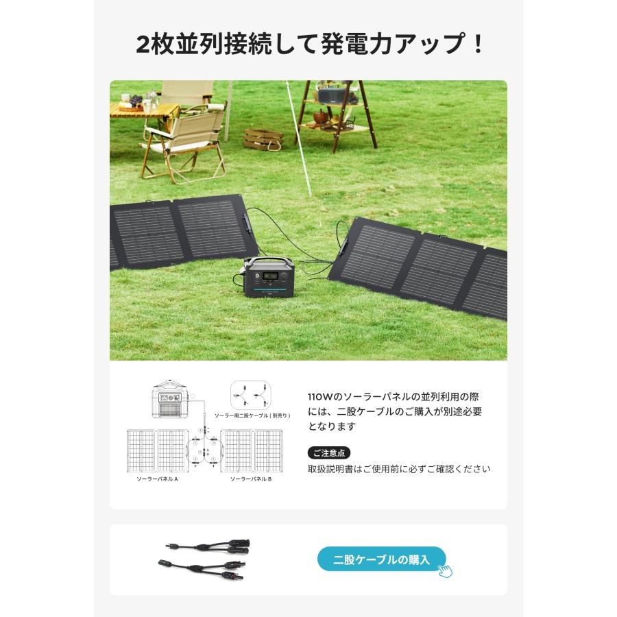 ECOFLOW ポータブル電源 DELTA 3 1500 1536Wh+ 110Wソーラーパネル