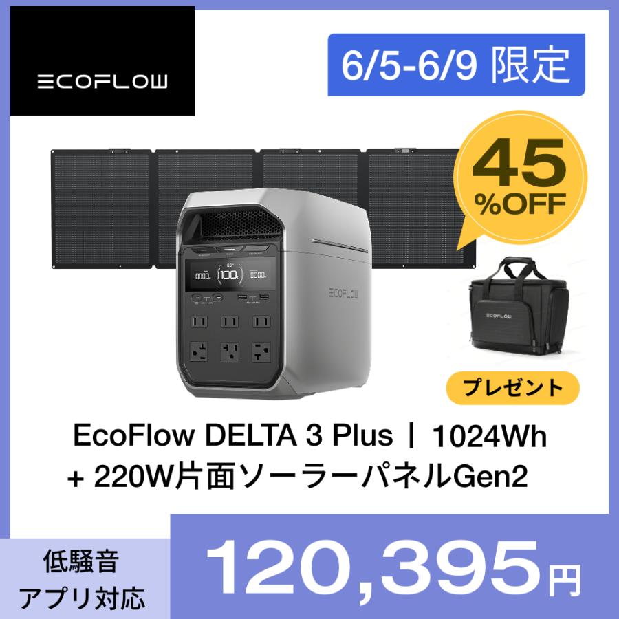 ECOFLOW ポータブル電源 ソーラーパネル セット リン酸鉄 DELTA ECOFLOW ポータブル電源 ソーラーパネル セット リン酸鉄 DELTA