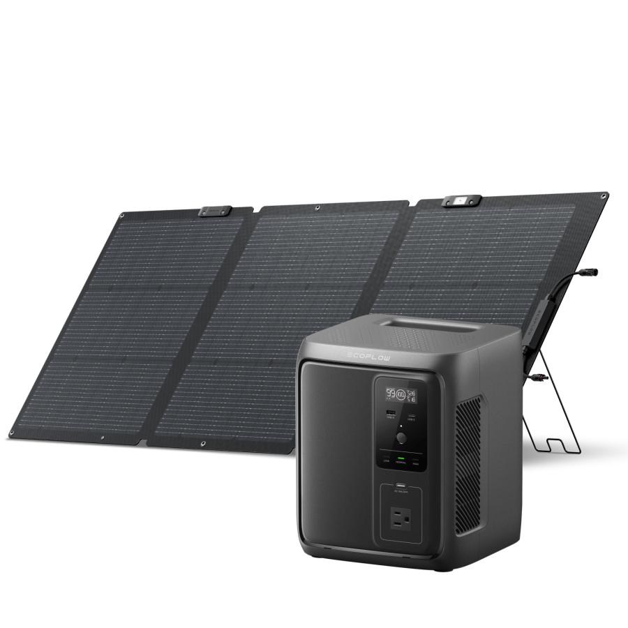 EcoFlow デルタ3 1000ポータブル電源　ソーラー160w2枚セット ECOFLOW EcoFlow DELTA 3 1000 AIR ポータブル電源 ソーラーパネル片面