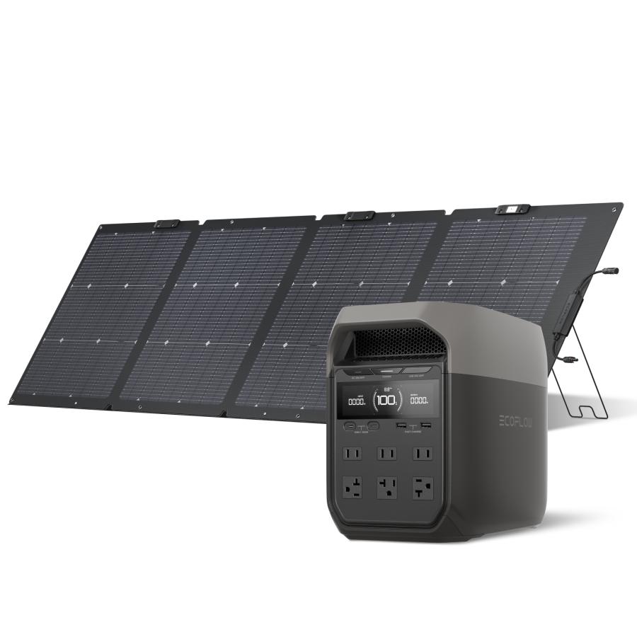 ECOFLOW EcoFlow DELTA 3 ポータブル電源 ソーラーパネル 220W 2点