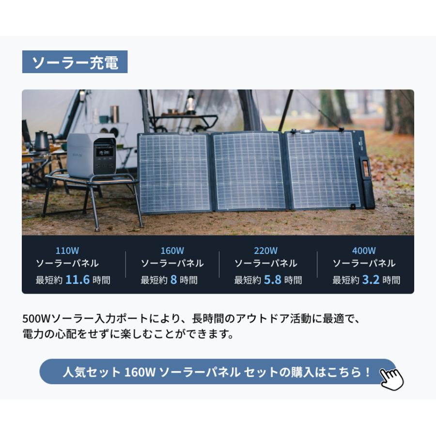 ECOFLOW ポータブル電源 大容量 DELTA 3 Classic 1,024Wh + 110W