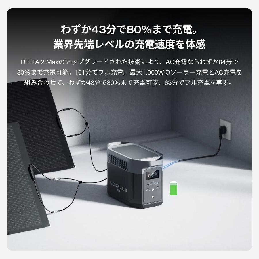 エコフロー Ecoflow Delta 2 Max 2048wh ポータブル電源 EcoFlow DELTA 2 Max 2048Wh > ポータブル電源・蓄電池 - ECカレント