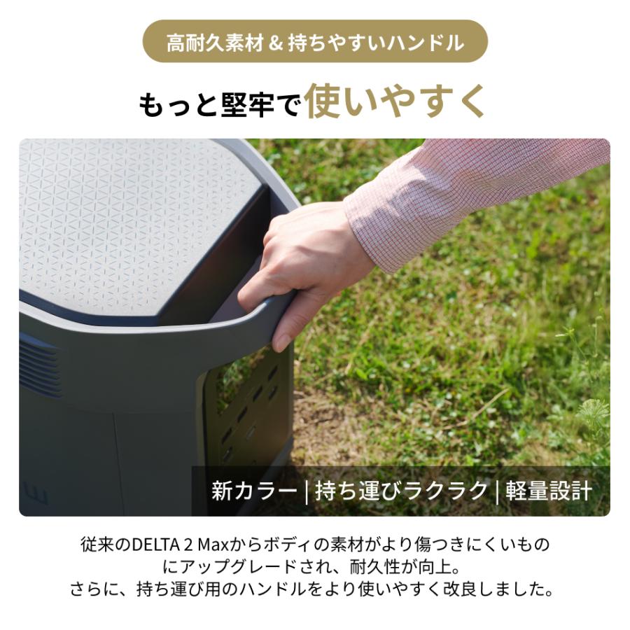 ECOFLOW ポータブル電源 大容量 DELTA 2 Max S 2048Wh + 400Wソーラー