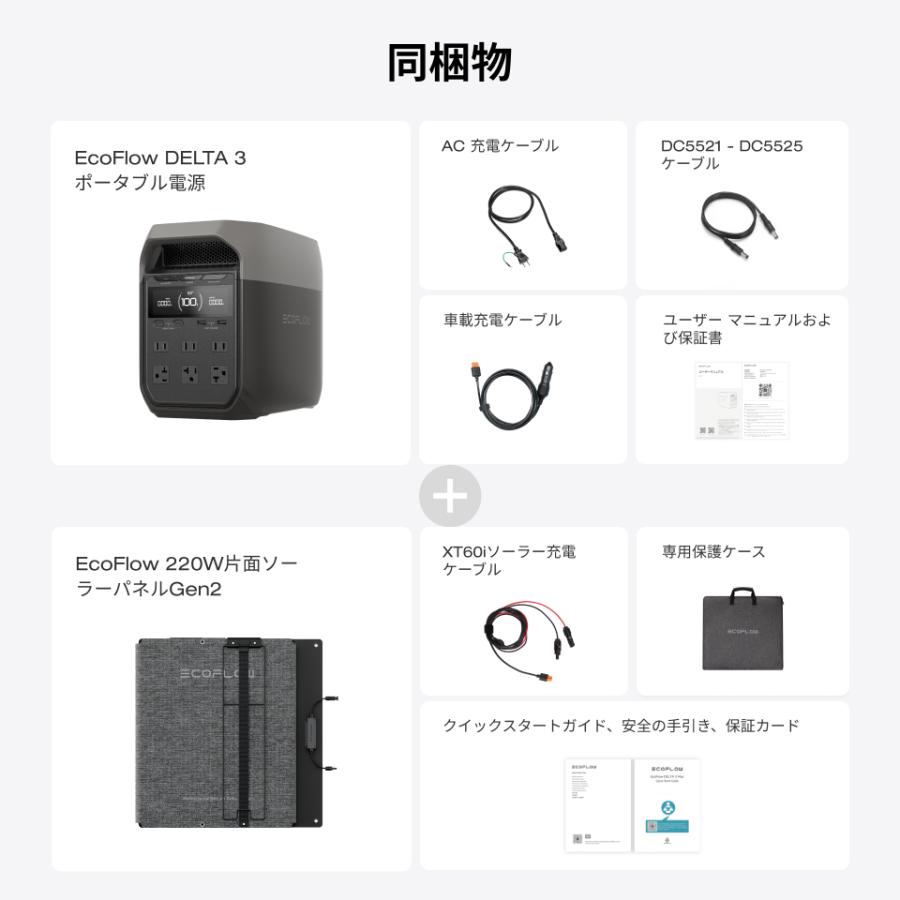 ECOFLOW ポータブル電源 ソーラーパネル セット リン酸鉄 DELTA ECOFLOW ポータブル電源 ソーラーパネル セット リン酸鉄 DELTA
