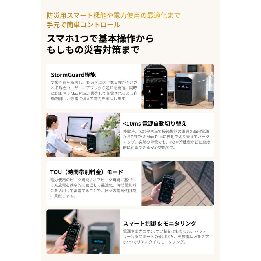 ECOFLOW ポータブル電源 大容量 DELTA 3 Max Plus 2048Wh リン酸