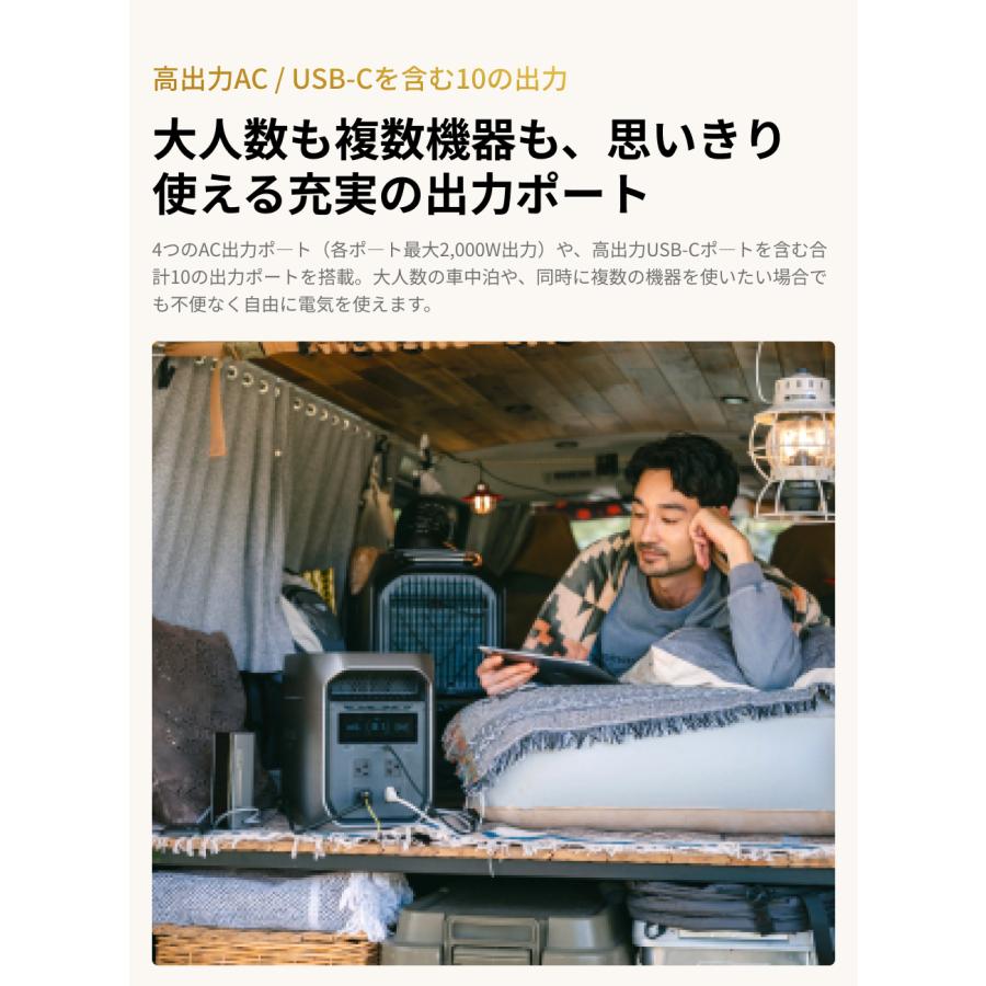 【9/11~9/13限定 158000円 さらにボーナス+4%】ポータブル電源 大容量 DELTA 3 Max Plus 2048Wh バッテリー キャンプ 防災グッズ 蓄電池 EcoFlow エコフロー | ECOFLOW | 06