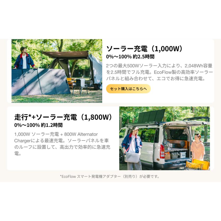 新製品 ポータブル電源 大容量 DELTA 3 Max Plus 2048Wh リン酸鉄 5年保証 家庭用 バッテリー キャンプ 防災グッズ 蓄電池 バッテリー充電器 EcoFlow エコフロー | ECOFLOW | 11