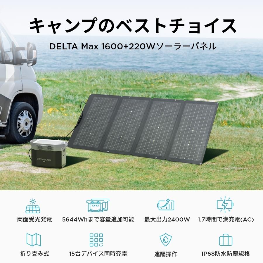 未使用品 EcoFlow公式 店ポータブル電源 ソーラーパネル セット 大容量