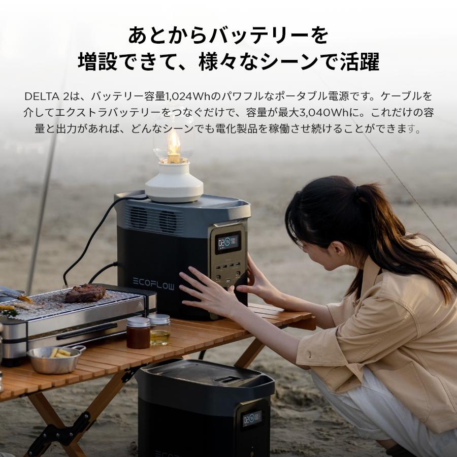 エコフローデルタ2 220W片面ソーラーパネルGen2セット ECOFLOW ポータブル電源 ソーラーパネル セット リン酸鉄 DELTA 2 +