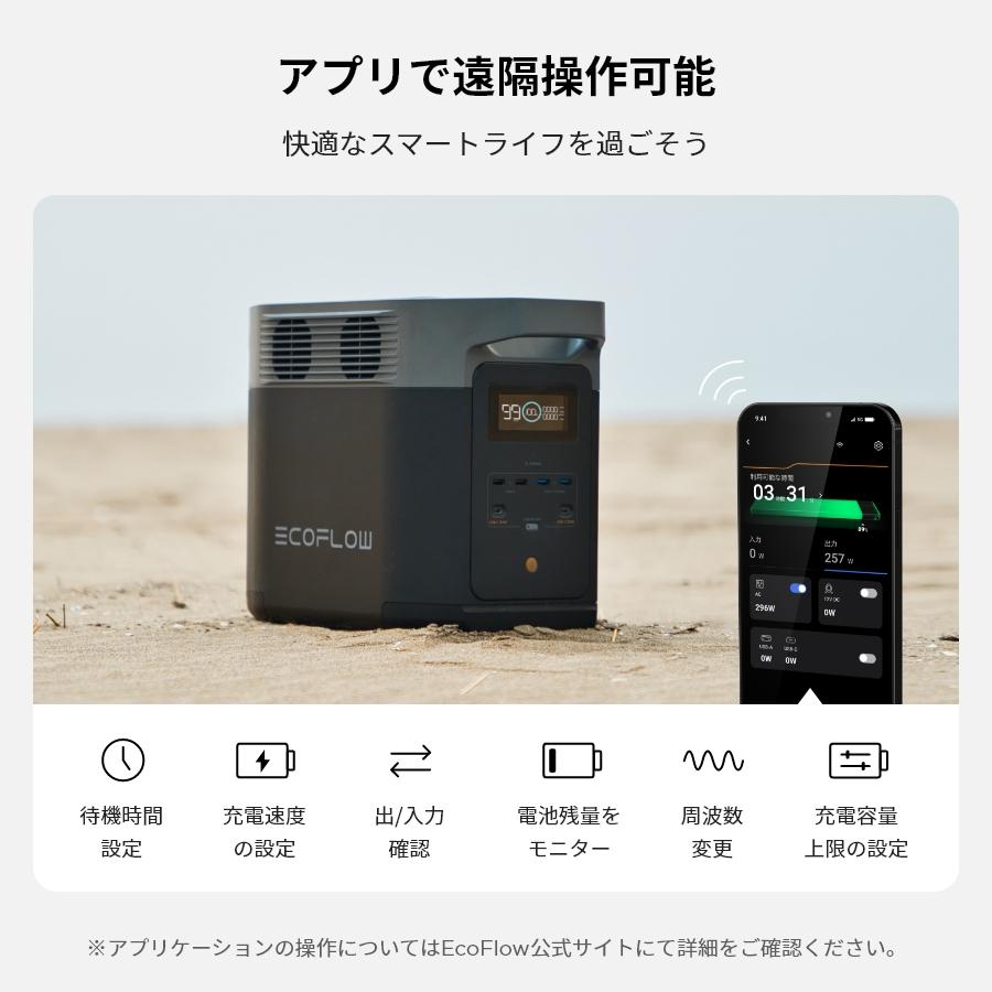ECOFLOW ポータブル電源 ソーラーパネル セット リン酸鉄 DELTA 2 +