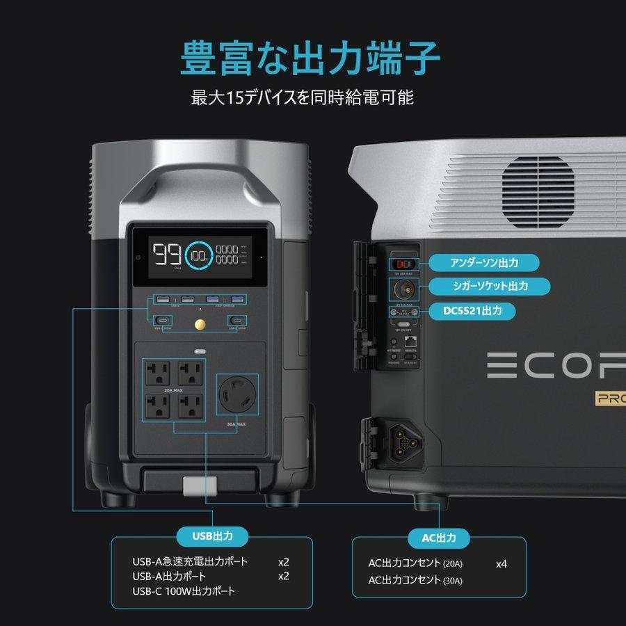 パ*ン様 ポータブル電源 ソーラーパネル Pro EcoFlow ECOFLOW ポータブル電源 ソーラーパネル セット リン酸鉄 大容量 DELTA