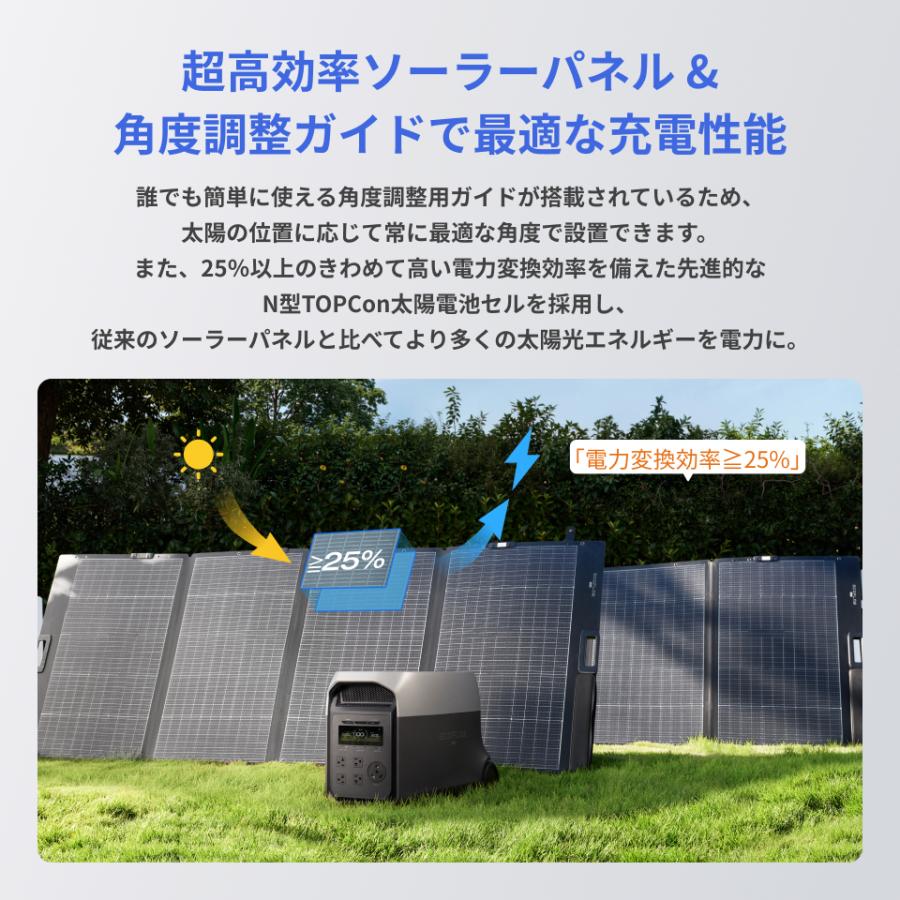 ECOFLOW ポータブル電源 DELTA Pro 3 4096Wh+400W 軽量両面ソーラー