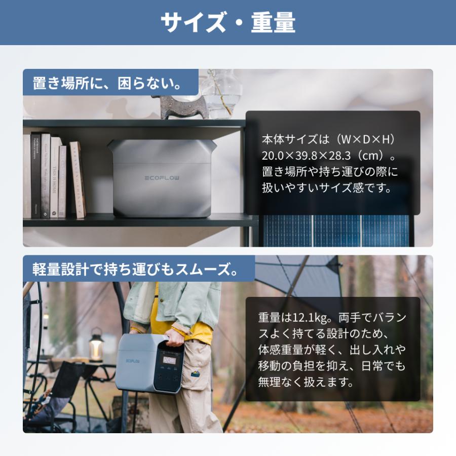 新製品 EcoFlow DELTA 3 Classic ポータブル電源 1024Wh 大容量 定格出力1500W ポータブルバッテリー キャンプ 防災 エコフロー | ECOFLOW | 15