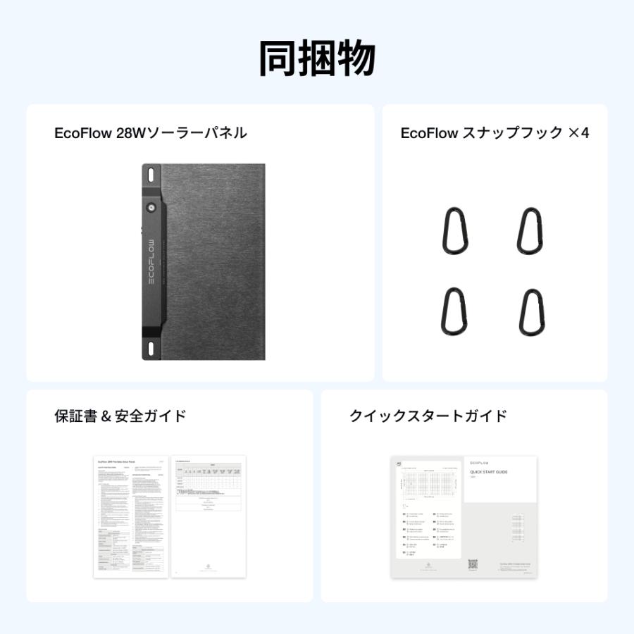 EcoFlow 28W ソーラーパネル ソーラーチャージャー 太陽光パネル
