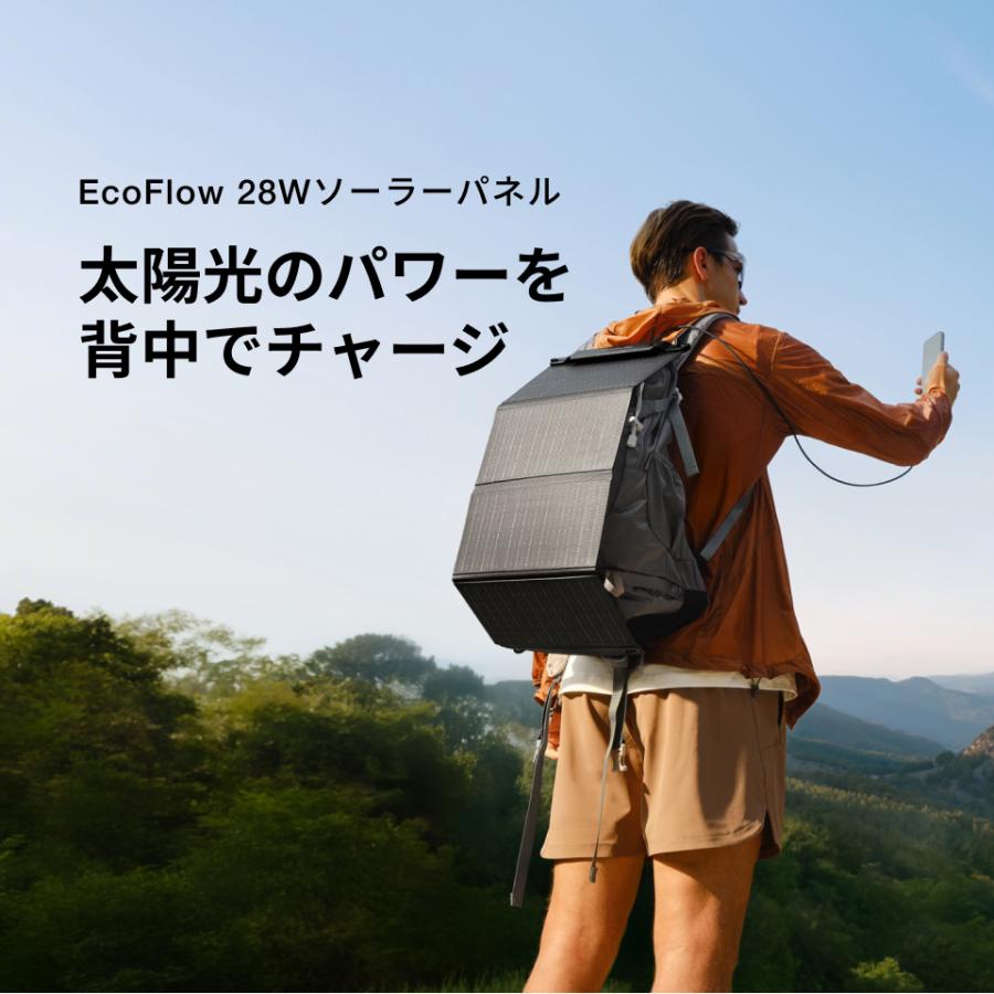 EcoFlow 28W ソーラーパネル ソーラーチャージャー 太陽光パネル