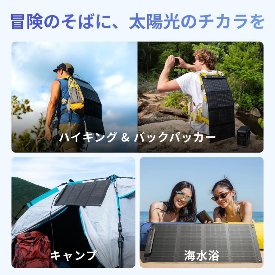 EcoFlow 28W ソーラーパネル ソーラーチャージャー 太陽光パネル