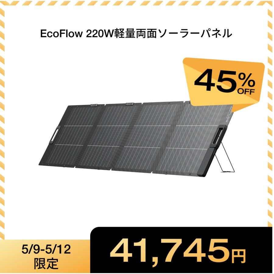 エコフローソーラーパネル両面タイプ220w ソーラーパネル | 220W両面受光型ソーラーパネル ┃EcoFlow Japan