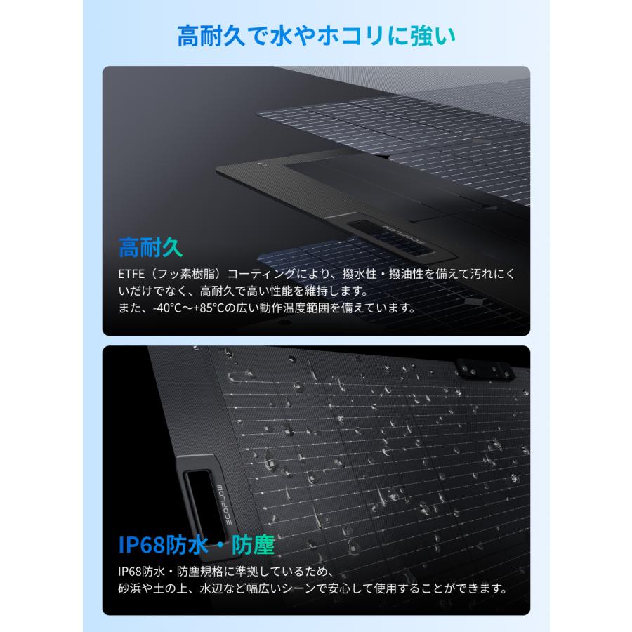 ECOFLOW 新発売 EcoFlow 220W軽量両面ソーラーパネル 太陽光発電