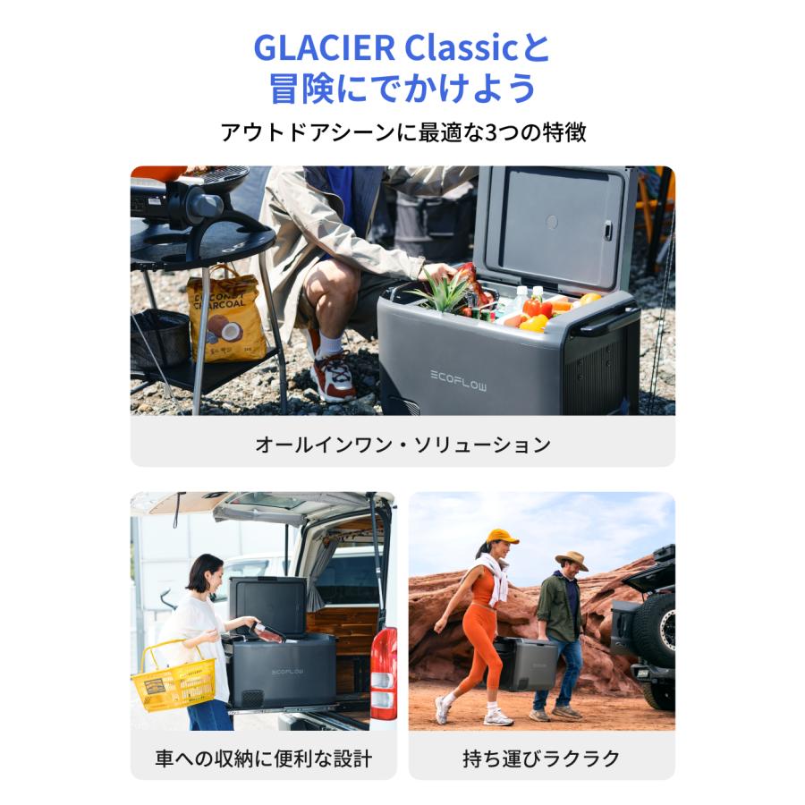 ECOFLOW ポータブル冷蔵庫 EcoFlow GLACIER 45L+専用バッテリーパック