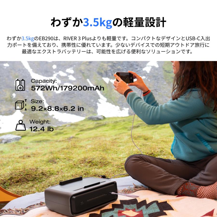 ECOFLOW EcoFlow RIVER 3 Plus専用エクストラパッテリーEB290
