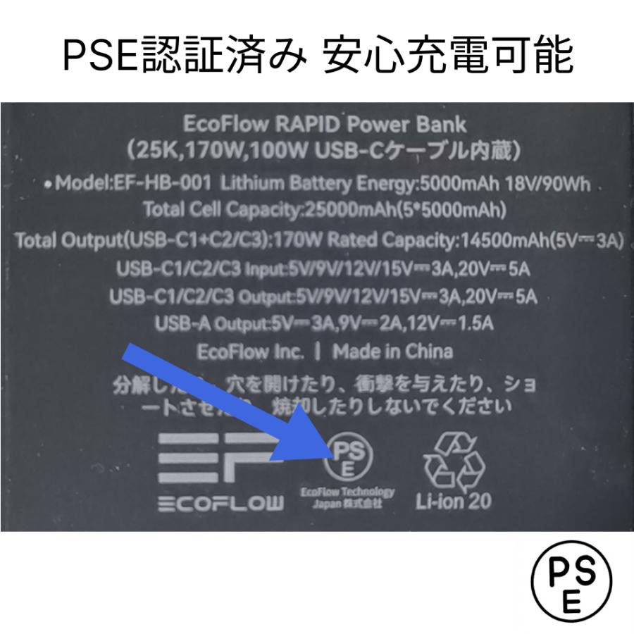 ECOFLOW EcoFlow RAPID Power Bank 25000mAh 最大合計170W出力 USB-C