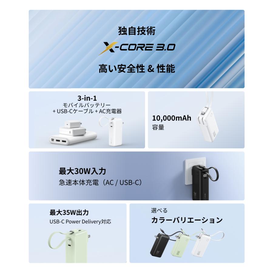 ECOFLOW EcoFlow RAPID 3-in-1 Power Bank (10,000mAh, 35W) モバイル