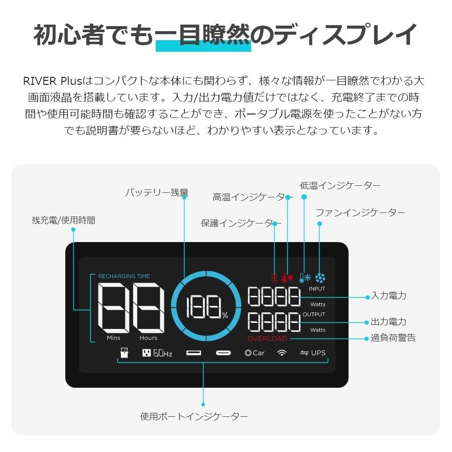 【時間限定23%OFFセット】ポータブル電源 EcoFlow RIVER Plus 360Wh＋専用エクストラバッテリー360Wh＝720Wh大容量 エコフロー | ECOFLOW | 18