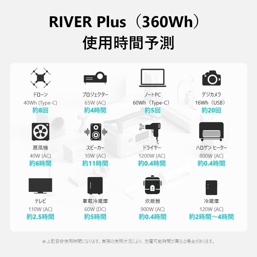 【時間限定23%OFFセット】ポータブル電源 EcoFlow RIVER Plus 360Wh＋専用エクストラバッテリー360Wh＝720Wh大容量 エコフロー | ECOFLOW | 06
