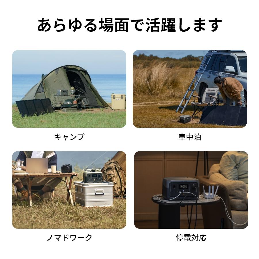 ECOFLOW ポータブル電源 ソーラーパネル セット リン酸鉄 RIVER 2
