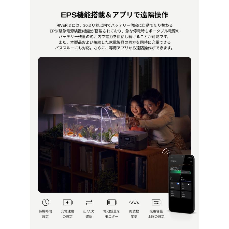 ECOFLOW 防災グッズ ポータブル電源 リン酸鉄 EcoFlow RIVER 2 小型