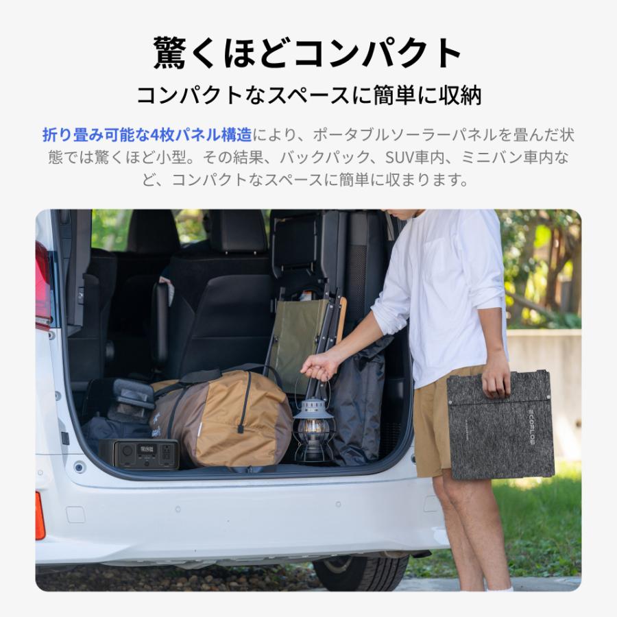 ECOFLOW ポータブル電源 ソーラーパネル セット RIVER 2 + 60W(Type-c