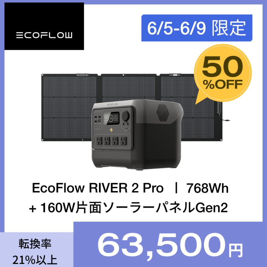 ポータブル電源 大容量 RIVER Pro 720Wh 蓄電池 家庭用 発電機