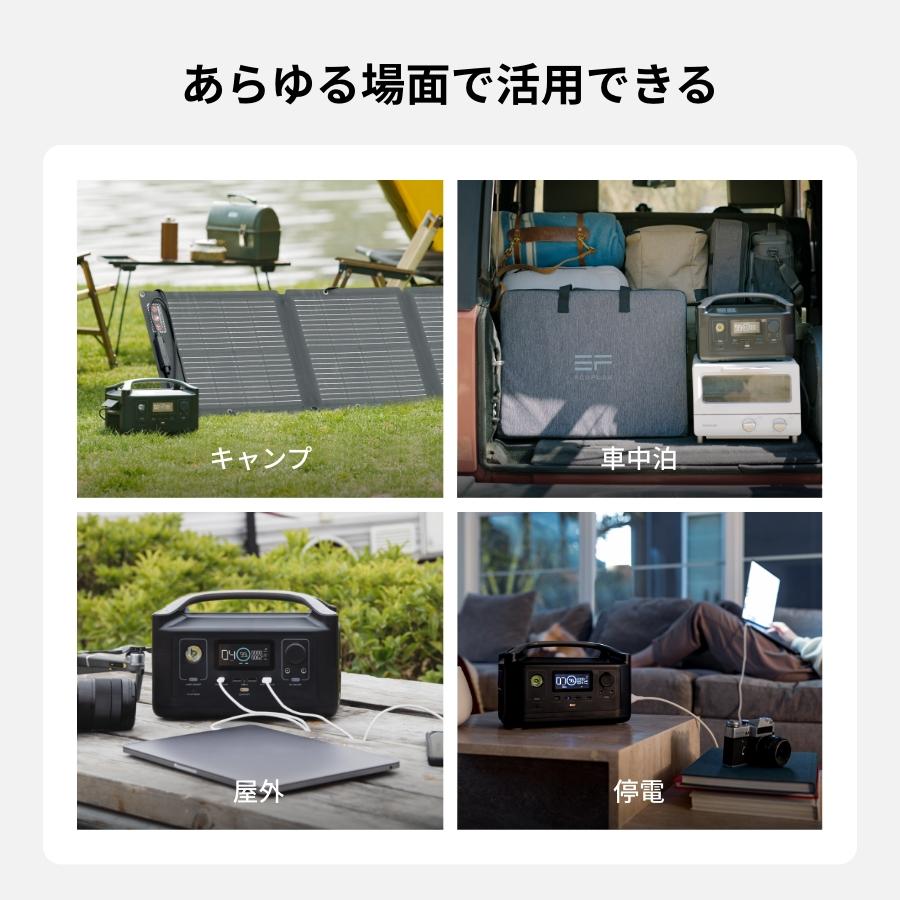 【人気急上昇】 EcoFlow公式 店ポータブル電源 ソーラーパネル セット RIVER