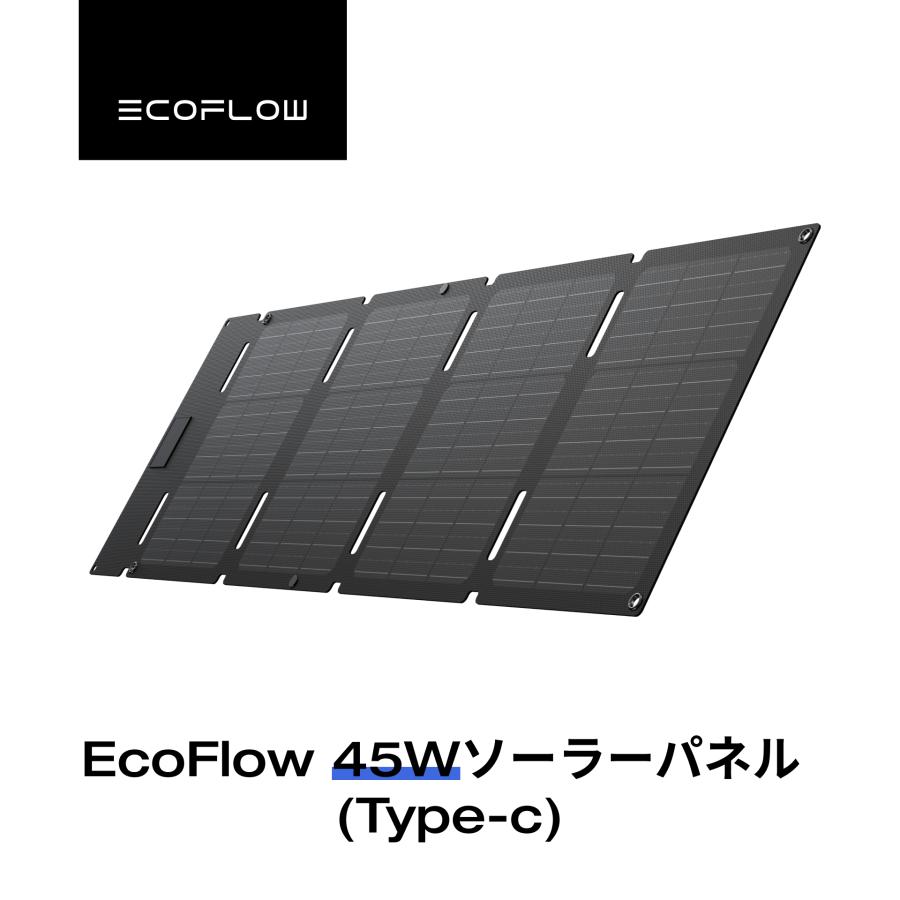 ECOFLOW EcoFlow 45W (Type-C) ソーラーパネル 小型 太陽光発電 ECOFLOW EcoFlow 45W (Type-C) ソーラーパネル 小型 太陽光発電