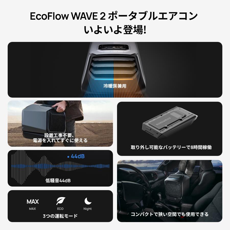 夏＆冬両用 ポータブルエアコン WAVE 2 ポータブルクーラー 冷風機  