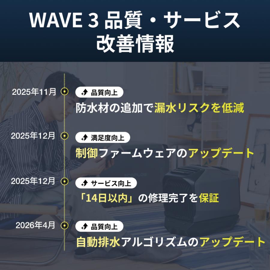 夏＆冬両用 EcoFlow WAVE 3 ポータブルエアコン 冷風機 冷暖房機能付 エアコン キャンプ 車中泊 家庭用 暑さ対策 アウトドア エコフロー | ECOFLOW | 03