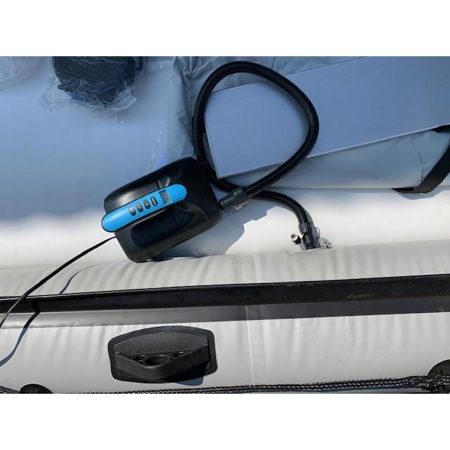 ゴムボート　PVC製　モーターマウント付　リペアキット　収納袋付 ２人乗り　インフレータブル　エアーフロア　船外機３馬力まで対応　新品 