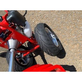 タイヤ付エンジン草刈機 手押し草刈り機 らくらく作業 軽快 42.7cc