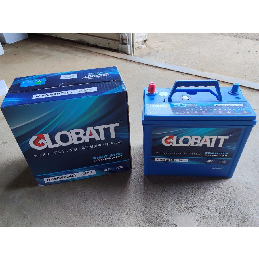 N55L　アイドリングストップ車　GLOBATT EFB N55L B24L互換　新品 | 