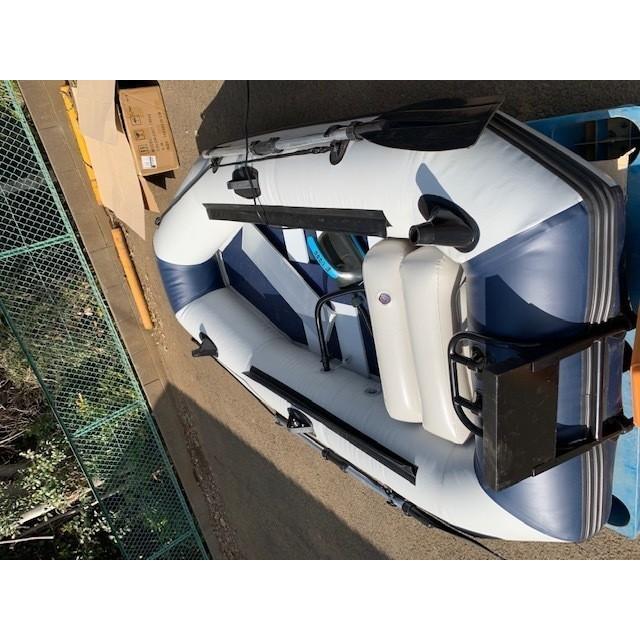 ゴムボート　釣りボート　PVC製　モーターマウント付　リペアキット　収納袋付 ２人乗り　インフレータブル　　船外機３馬力まで対応　新品　ｙ｜ecofuture｜02