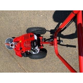 タイヤ付エンジン草刈機 手押し草刈り機 らくらく作業 軽快 42.7cc 