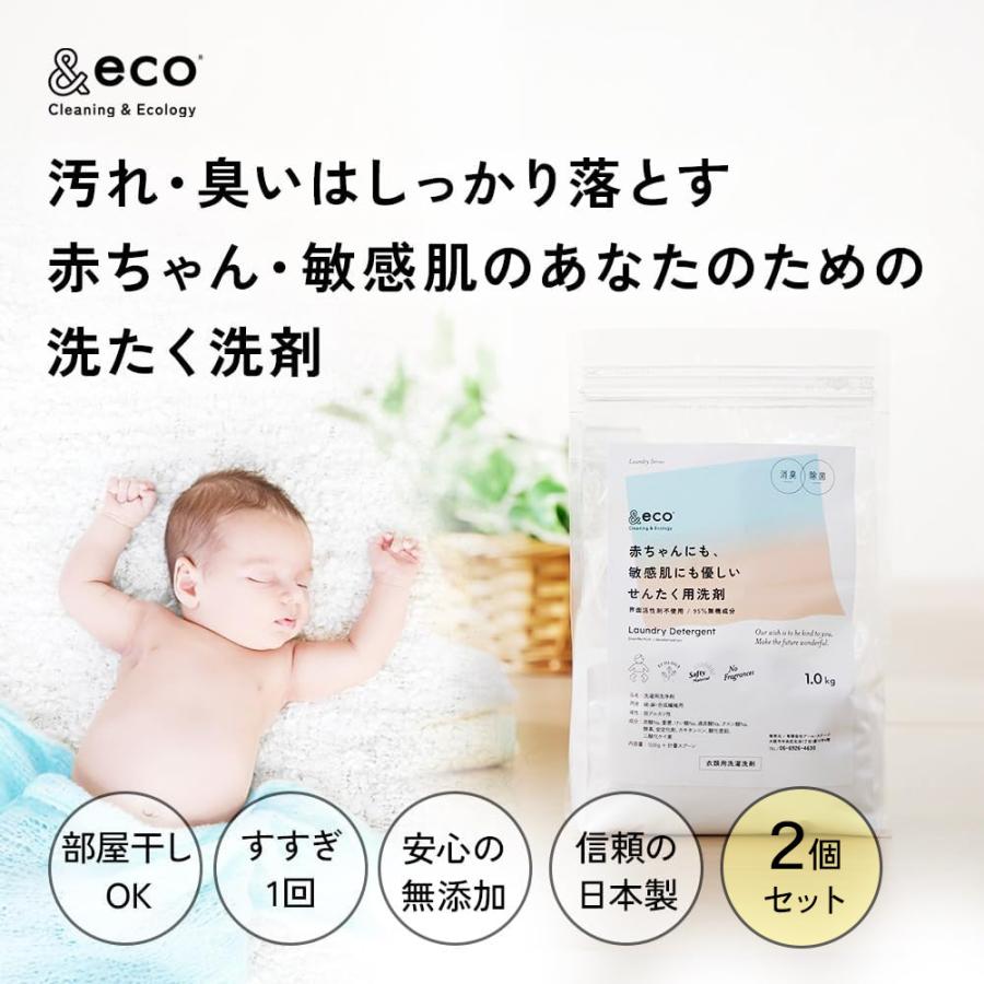&eco 肌にやさしい洗たく洗剤 2個セット 洗濯 洗剤 粉 肌に優しい 無