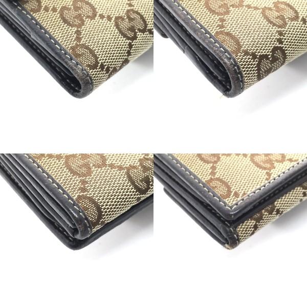 GGキャンバス グッチ Wホック財布 二つ折り長財布 212089 中古