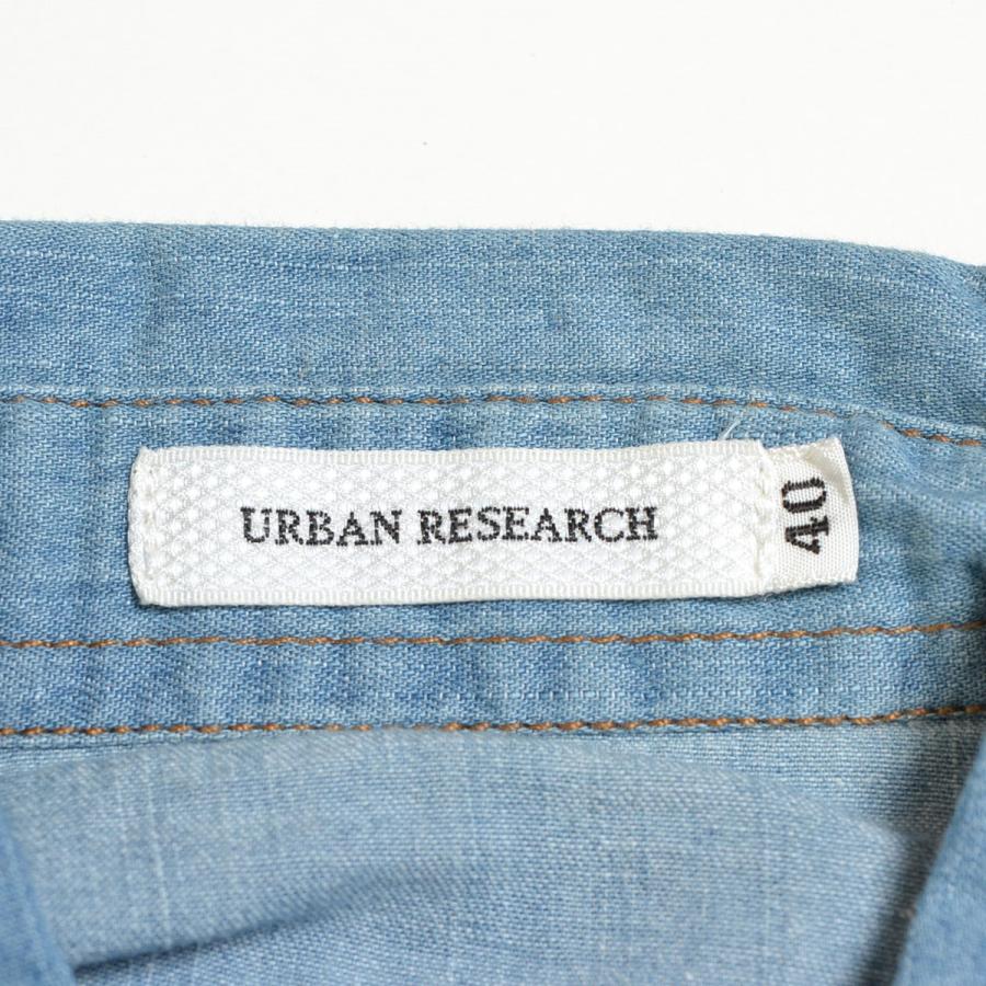 〇292355 URBAN RESEARCH アーバンリサーチ ◯ウエスタンシャツ 長袖 ダンガリー サイズ40 メンズ ブルー 無地｜ecoikawadani｜06